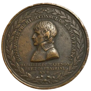 Buste à gauche de Napoléon Ier.