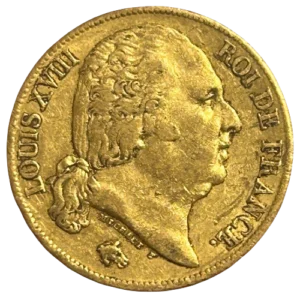 Ecu de France couronné entre une couronne de laurier.