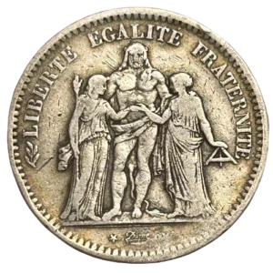 Inscription dans une couronne végétale.