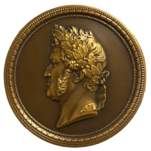 Tête à gauche de Louis Philippe Ier.