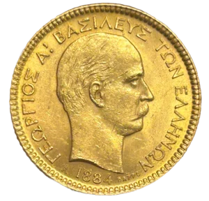 Tête de Georges I er à droite.