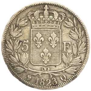 5 francs Louis XVIII 1823 Q Perpignan