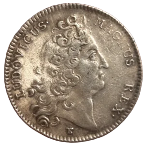 Buste lauré de LOUIS XIV à droite.