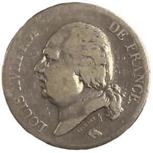 5 francs Louis XVIII 1817 A - Paris