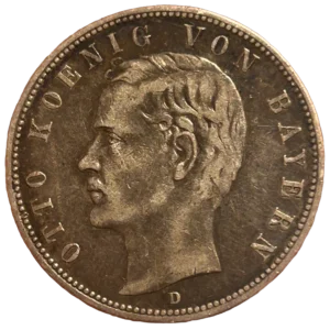 Allemagne - Bavière - Otto Ier  5 mark 1904 D Munich
