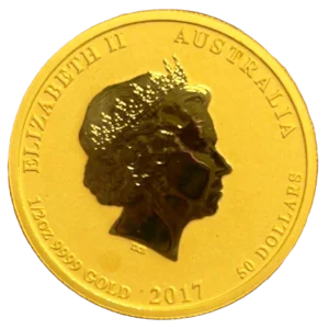 Australie - 50 dollars (1/2oz.) "Lunar serie" année du Coq 2017