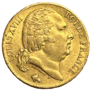20 francs Louis XVIII 1820 A Paris