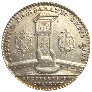 Main sortant d'un nuage et tenant une plume.