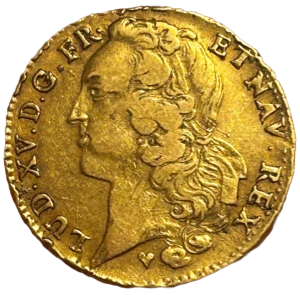 Buste de Louis XV à gauche.