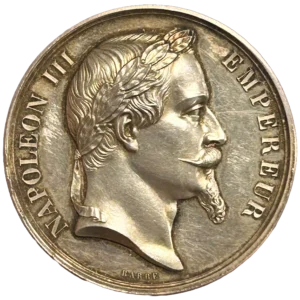 Médaille argent Napoléon III "Concours animaux de boucherie " Nancy 1867