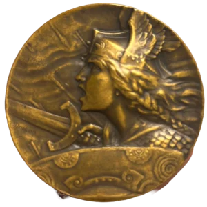 Médaille bronze "Furens Gallia" par Pierre-Alexandre Morlon (1907)