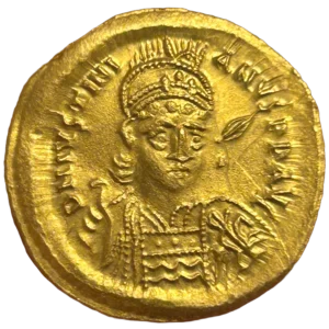 Justinien Ier - solidus de Constantinople 527-538 ap.J-C.