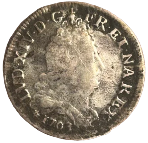 Trois lis entouré de couronnes.