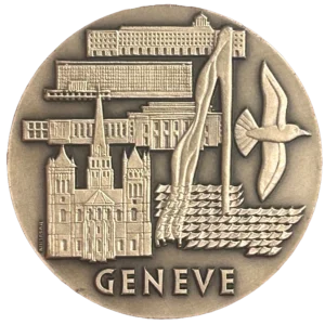 Monuments caractéristiques de la ville de Genève (Suisse).