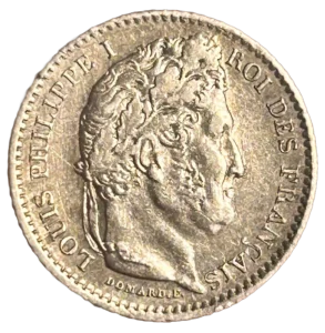 Tête laurée de Louis Philippe Ier à gauche.