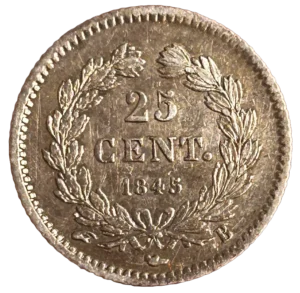 25 CENT. dans une couronne de laurier.