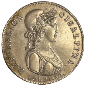 Buste casqué, lauré, cuirassé et drapé de la République à droite