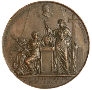 Le monument avec l’urne contenant les viscères du Duc de Berry.