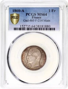 Tête nue de Napoléon III à gauche.