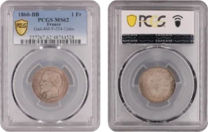 Tête nue de Napoléon III à gauche.