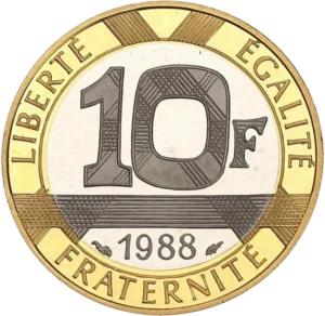 10 francs Liberté - Egalité - Fraternité.
