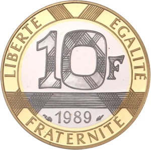 10 francs Liberté - Egalité - Fraternité.