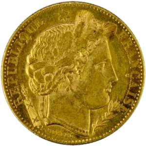 Tête de Cérès à droite coiffée d'une couronne de chêne et d'épis de blé.