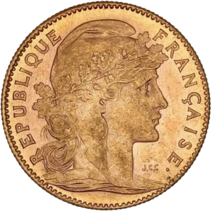 Buste de Marianne drapée à droite, coiffée du bonnet phrygien et d'une couronne de chêne