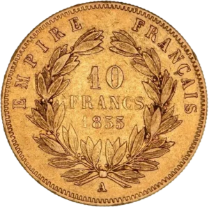 Tête nue de Napoléon III à droite.