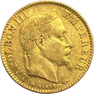 10 francs dans une couronne végétale.