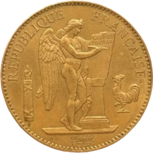 Le Génie de la république française gravant la constitution sur une tablette de marbre.