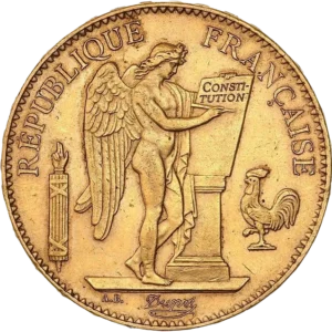 Le Génie de la république française gravant la constitution sur une tablette de marbre.