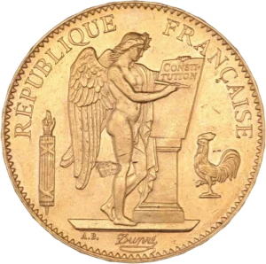 Le Génie de la république française gravant la constitution sur une tablette de marbre.