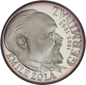 Portrait d'Emile Zola tourné à droite.