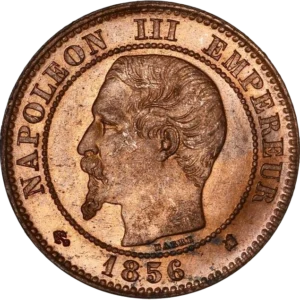 Tête nue de Napoléon III à gauche.