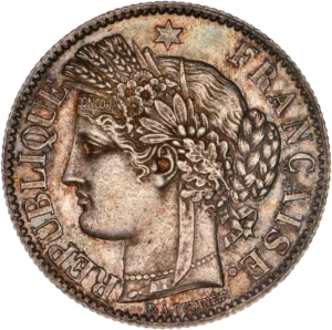 Tête de la déesse Cérès à gauche.