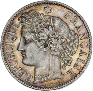 Tête de la déesse Cérès à gauche.