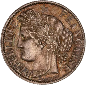 Tête de la déesse Cérès à gauche.