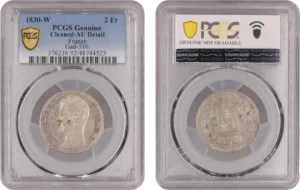 Tête nue de Charles X à gauche.