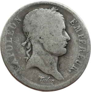 Tête laurée de Napoléon Ier à droite