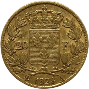 Armoiries de France couronnées, entourées d'une couronne de laurier.