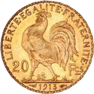 Tête de Marianne laurée et coiffée du bonnet phrygien à droite.