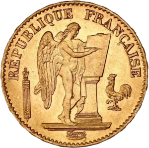 Le Génie de la République inscrivant une tablette de marbre.