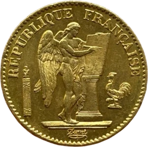 Le Génie de la République inscrivant une tablette de marbre.