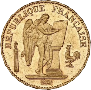 Le Génie de la République inscrivant une tablette de marbre.