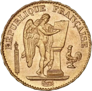 Le Génie de la République gravant une tablette de marbre.
