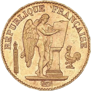 Le Génie de la République gravant une tablette de marbre.