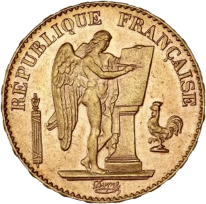 Le Génie de la République gravant une tablette de marbre.