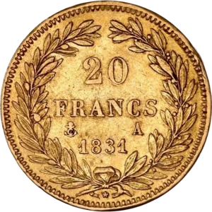 Tête nue de Louis Philippe Ier à gauche.