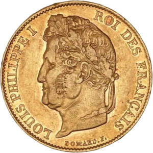 Tête laurée de Louis Philippe Ier à gauche.